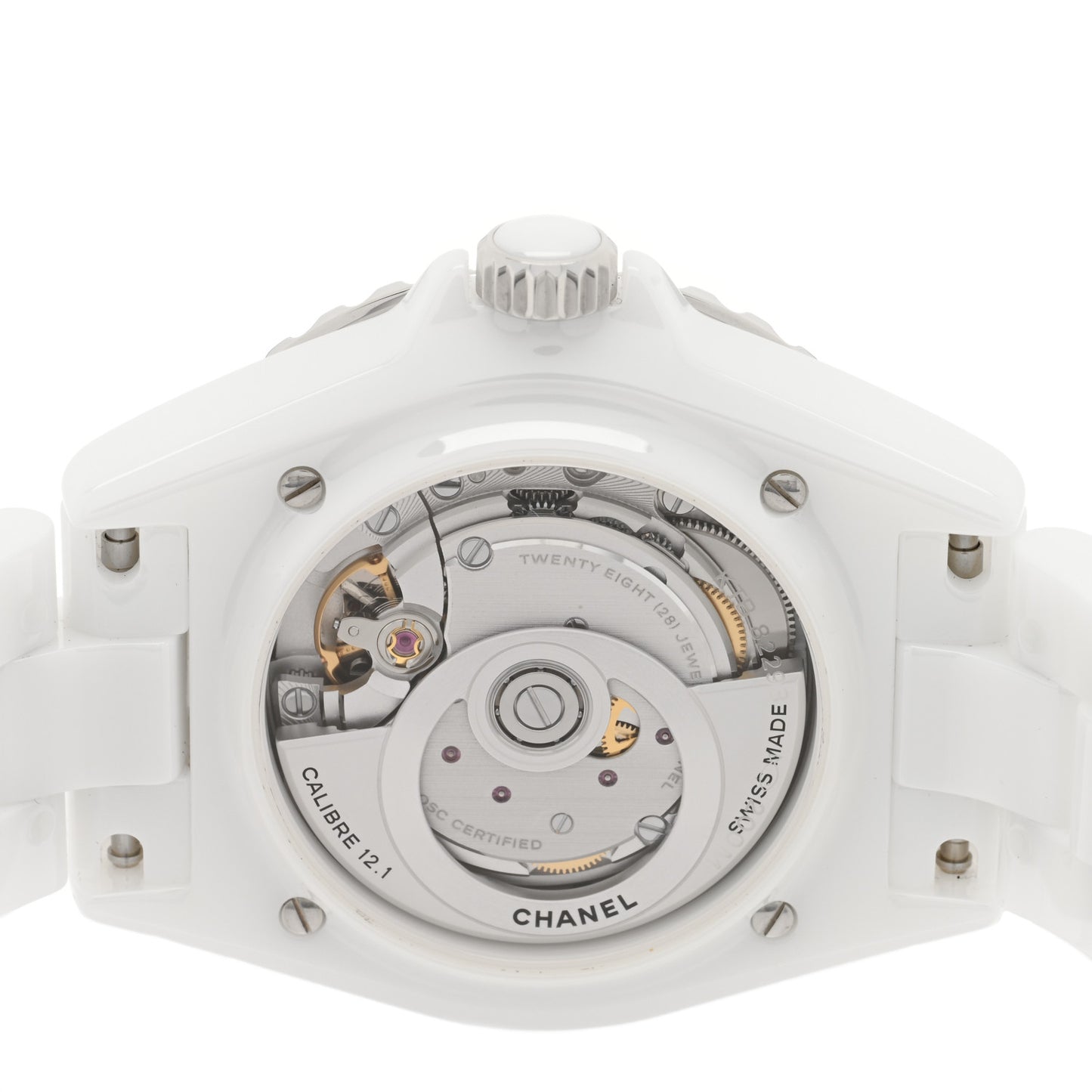 Stainless Steel Ceramic 38mm J12 Automatic Watch White