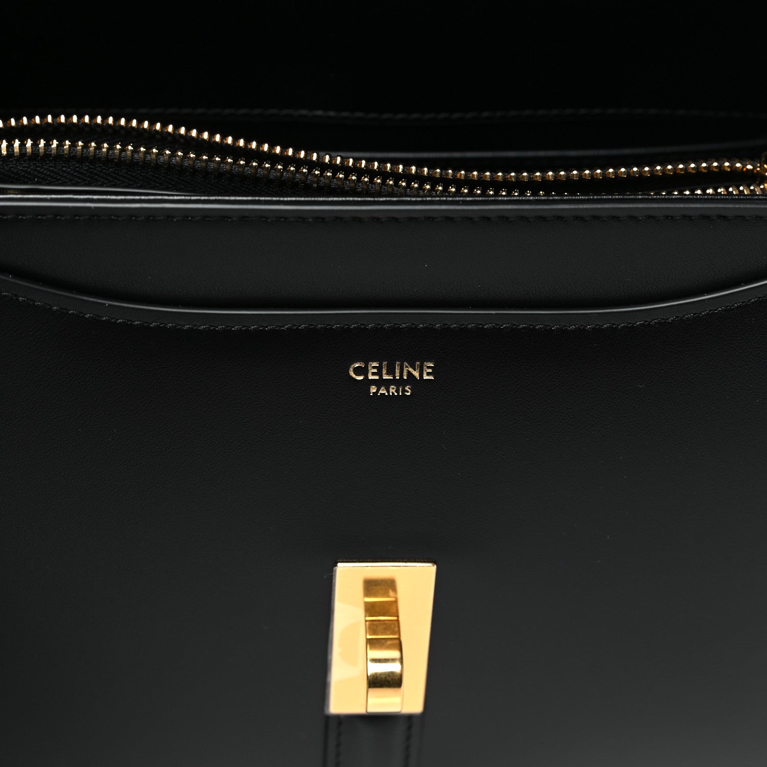 Celine Satinated Calfskin Small 16 Top Handle Bag Black 6 of 10