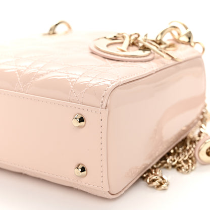Christian Dior Patent Cannage Mini Lady Dior Light Pink 9 of 9