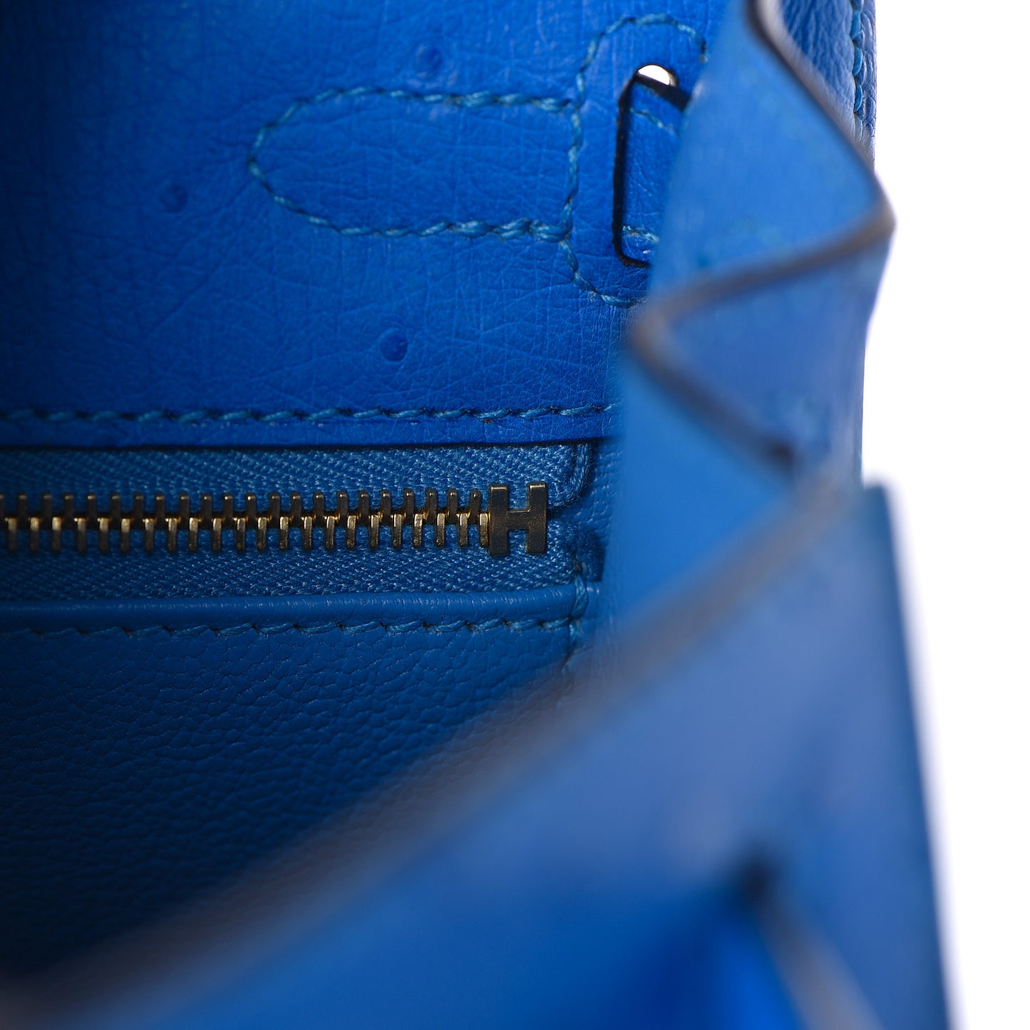 Ostrich Kelly Sellier 25 Bleuet