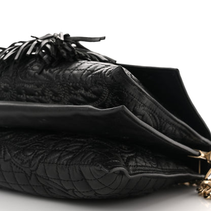 Versace Nappa Barocco Quilted Vanitas Medea Shoulder Bag Black 9 of 11