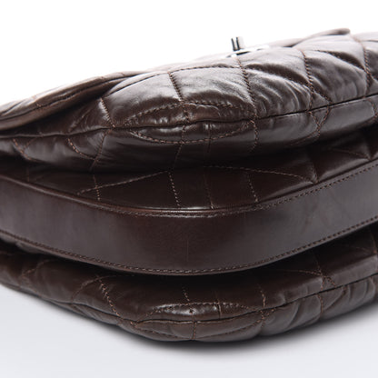 Chanel Lambskin Quilted Large 3 Flap Dark Brown 8 of 20