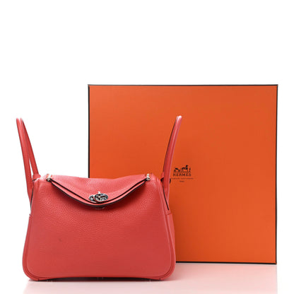 Hermes Taurillon Clemence Lindy 26 Rose Jaipur 14 of 14