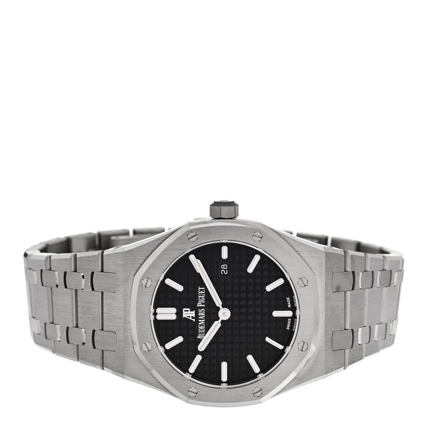 Stainless Steel 33mm Royal Oak Quartz Watch Black 67650ST.OO.1261ST.01