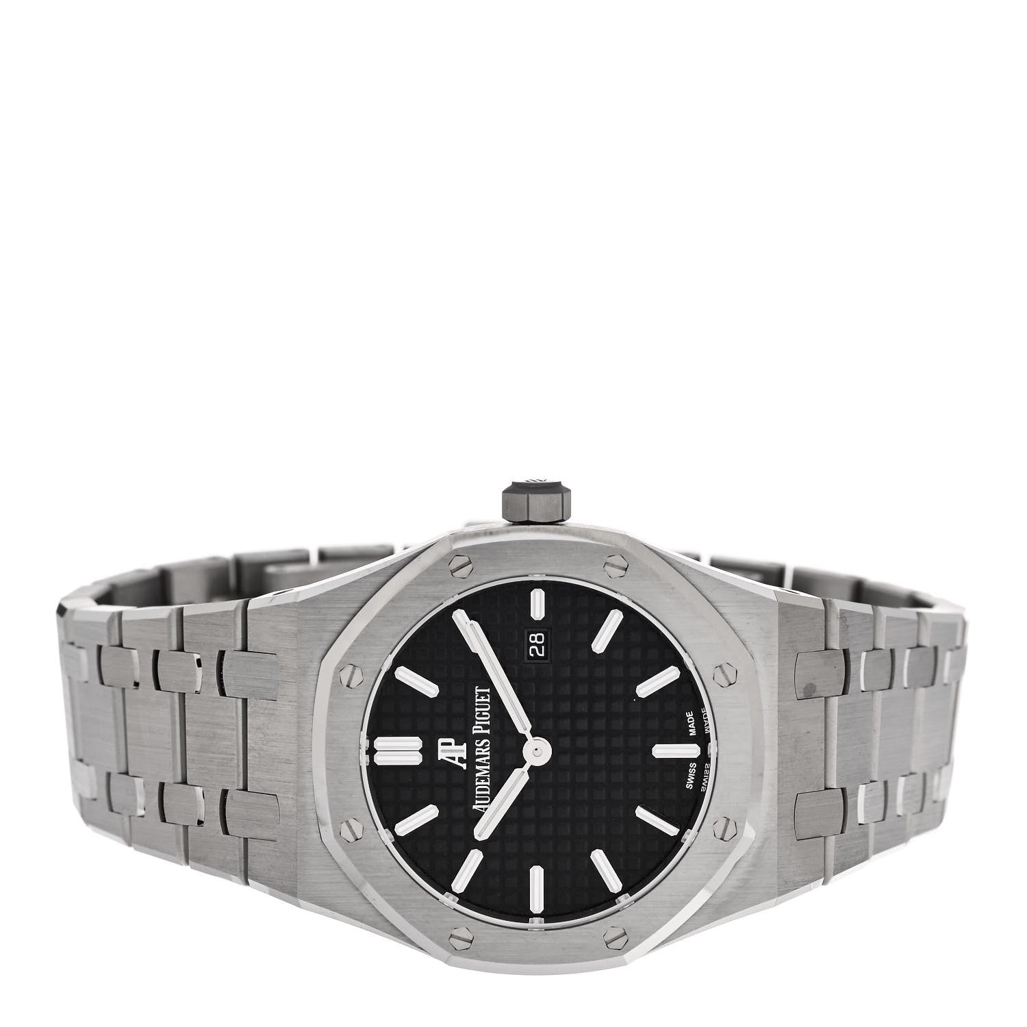 Audemars Piguet Stainless Steel 33mm Royal Oak Quartz Watch Black 67650ST.OO.1261ST.01 2 of 5