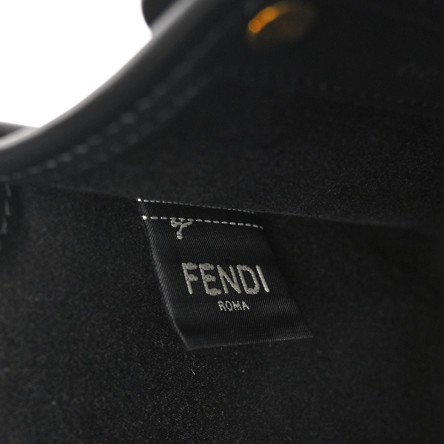 Glazed Fabric Vitello Century FF 1974 Stamp Patch Mini Peekaboo Defender Cover Mogano Panna Black