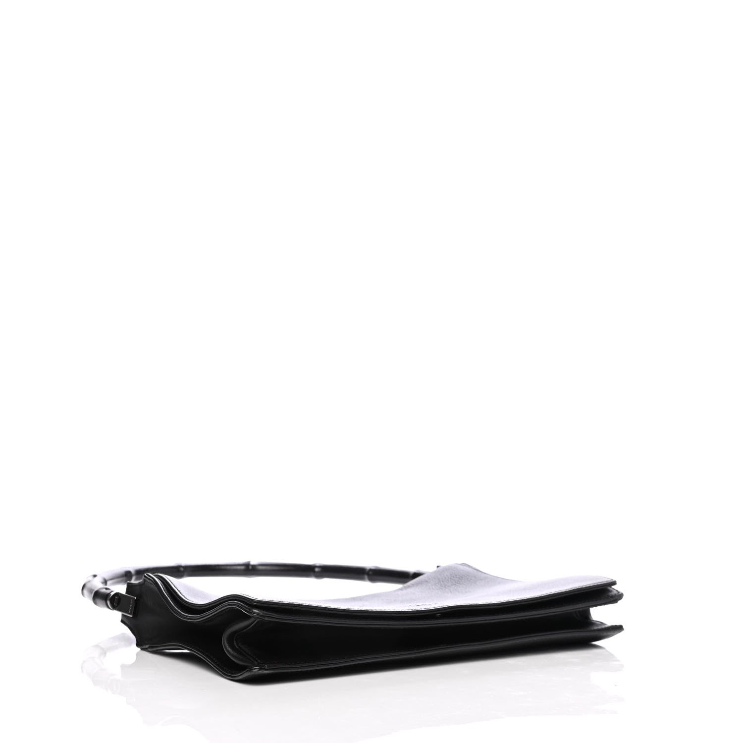 Gucci Calfskin Bamboo Shoulder Bag Black 3 of 4