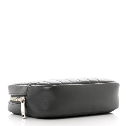 Saint Laurent Lambskin Y Quilted Monogram Loulou Cosmetic Case Asphalt Grey 4 of 7