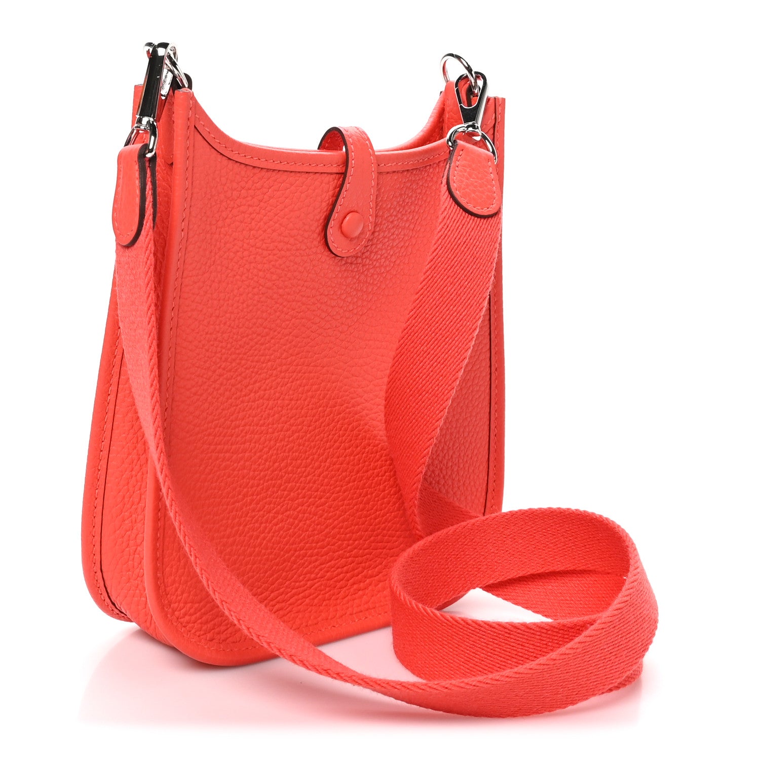 Hermes Taurillon Clemence Evelyne TPM Rouge Pivoine 3 of 11