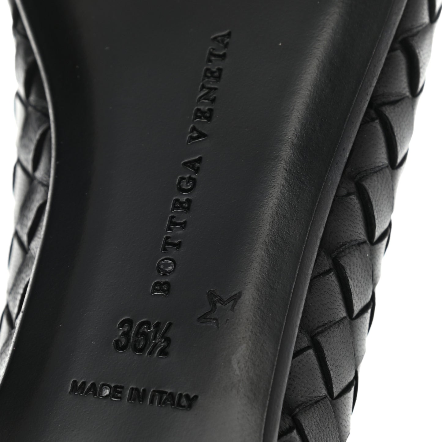 Nappa Intrecciato Flats 36.5 Black