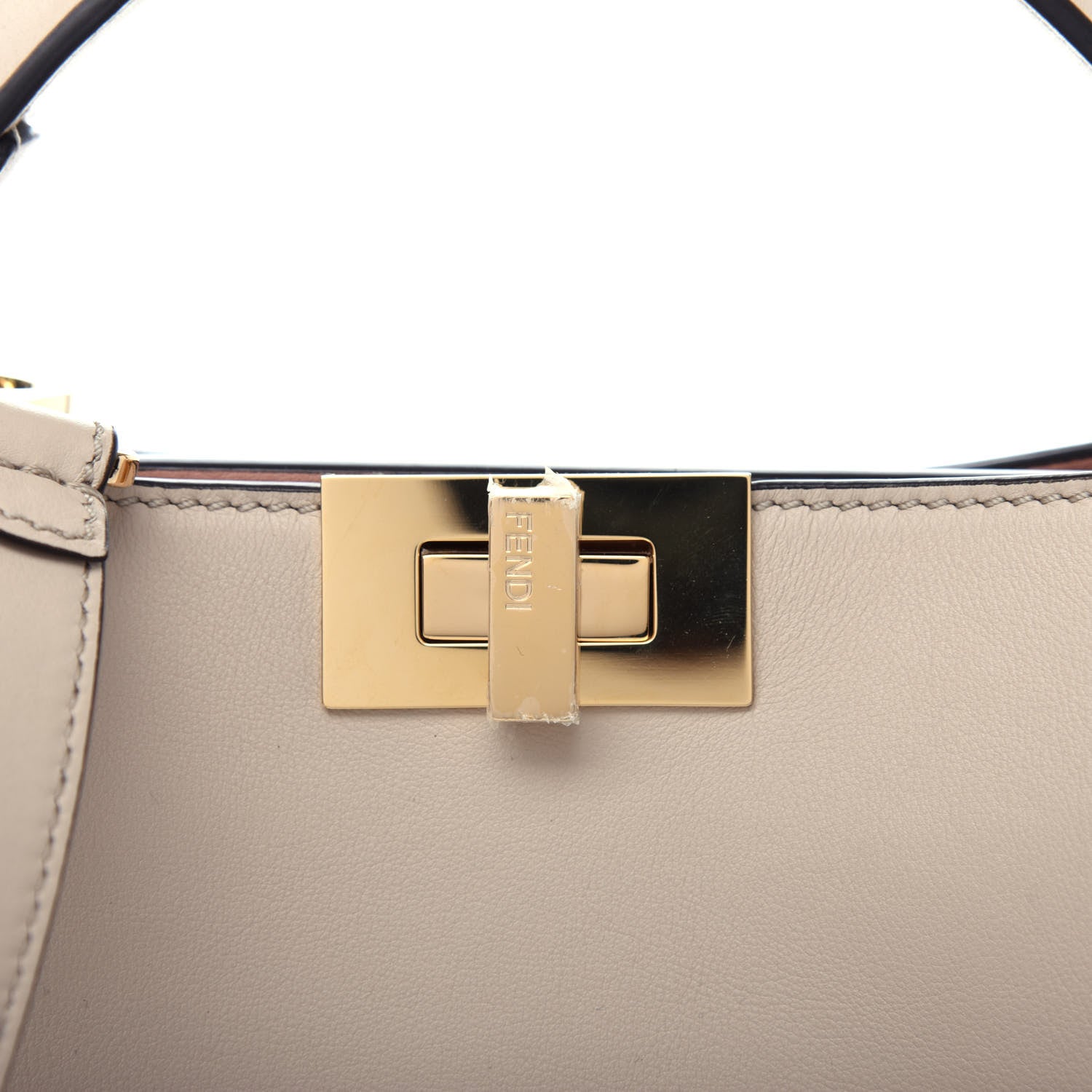 Fendi Vitello Tahiti Burro Medium Peekaboo Iconic Essentially Satchel Nuvola Rosa Bourbon 11 of 11