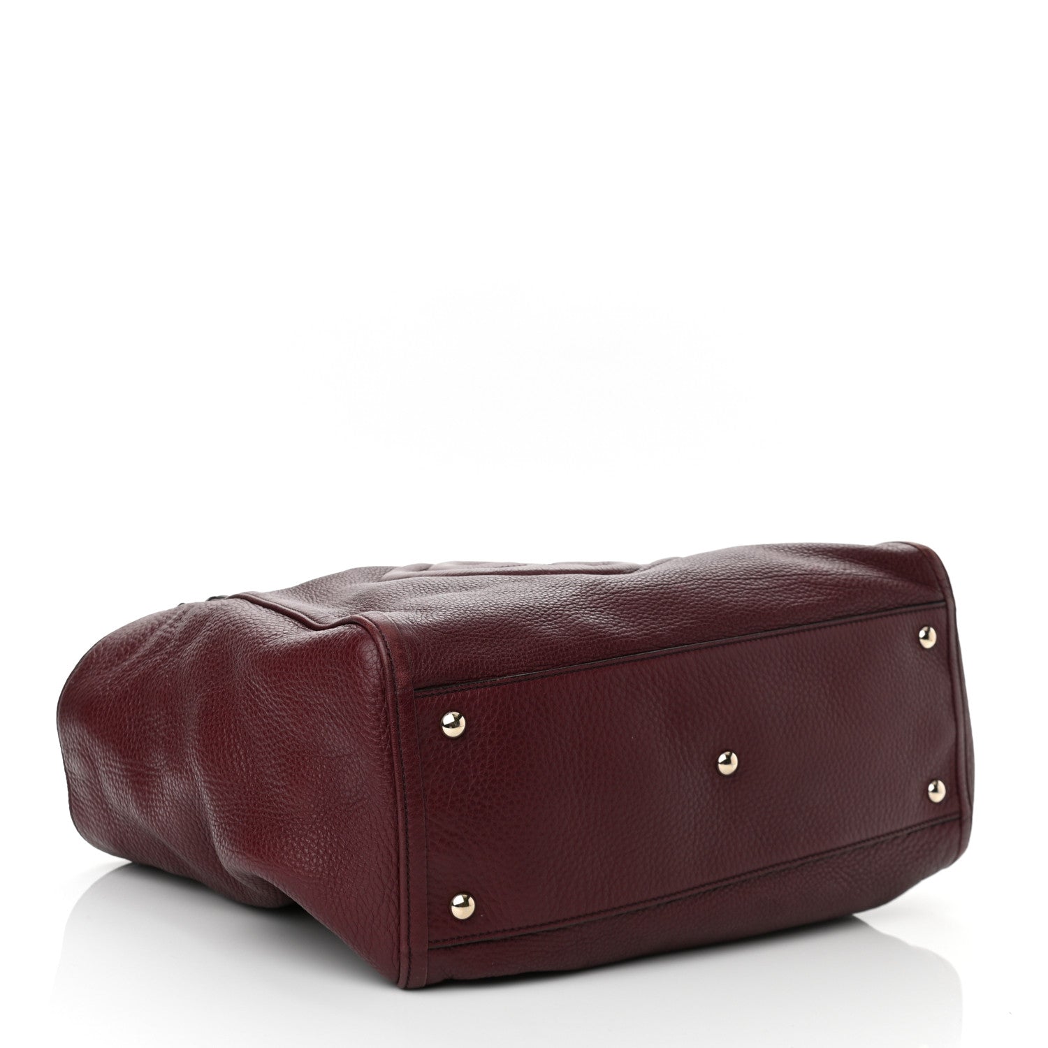 Gucci Pebbled Calfskin Medium Soho Shoulder Bag Bordeaux 4 of 10