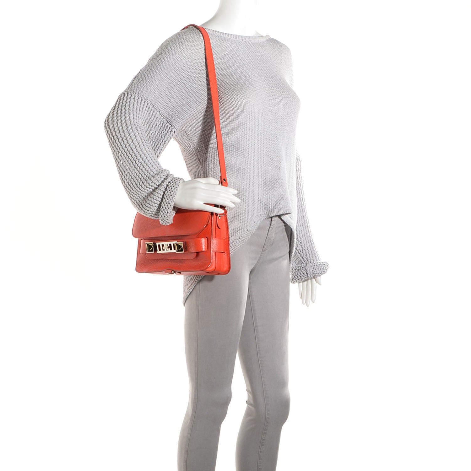 Proenza Schouler Calfskin Mini PS11 Classic Shoulder Bag Tangerine 2 of 12