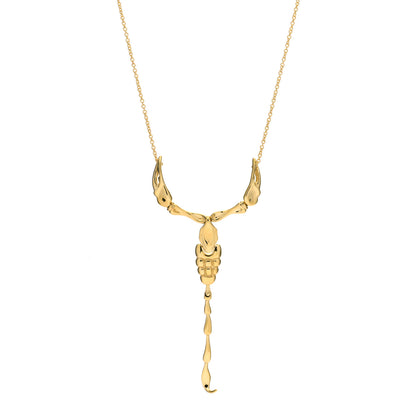 Tiffany 18K Yellow Gold Elsa Peretti Scorpion Pendant Necklace 1 of 5