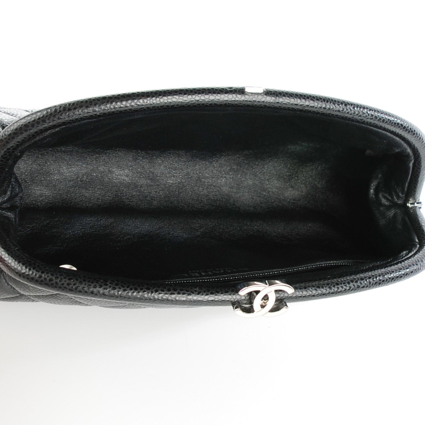 Caviar Quilted Timeless Clutch Black