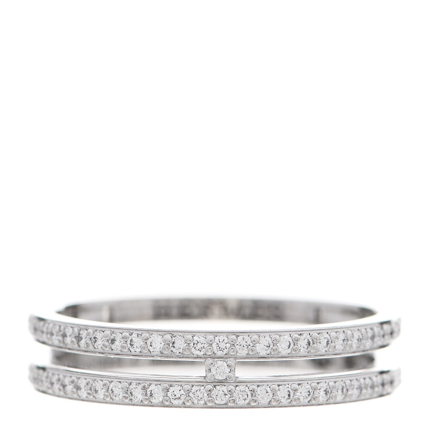 18K White Gold Diamond Ariane Wedding Band Ring 47 4.25