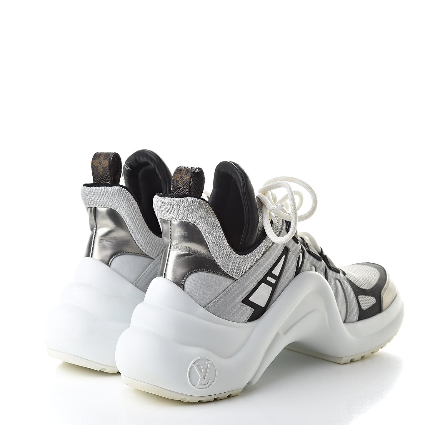 Calfskin Technical Nylon LV Archlight Sneaker 37 White