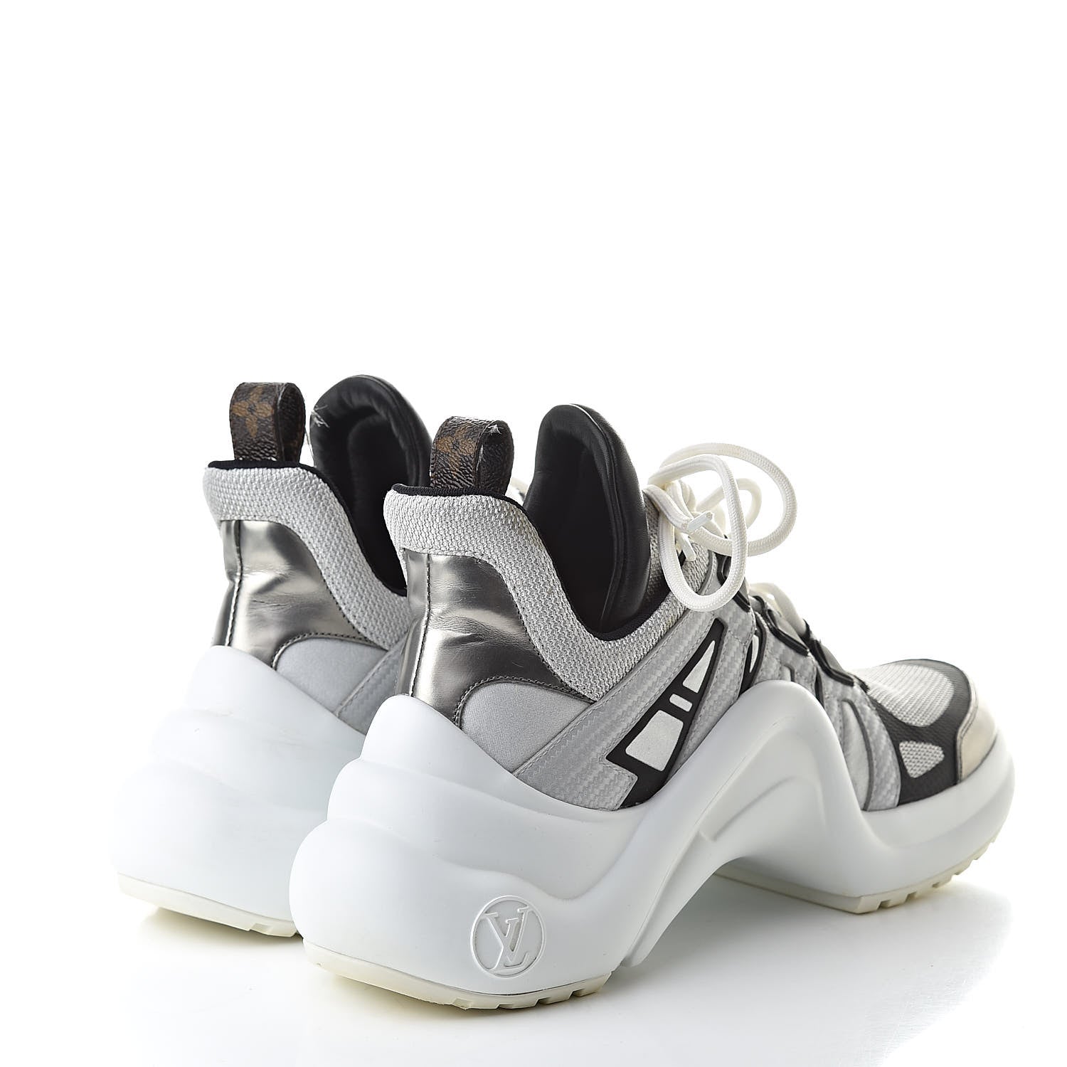Louis Vuitton Calfskin Technical Nylon LV Archlight Sneaker 37 White 4 of 13
