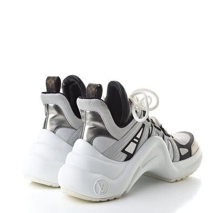 Louis Vuitton Calfskin Technical Nylon LV Archlight Sneaker 37 White 4 of 13
