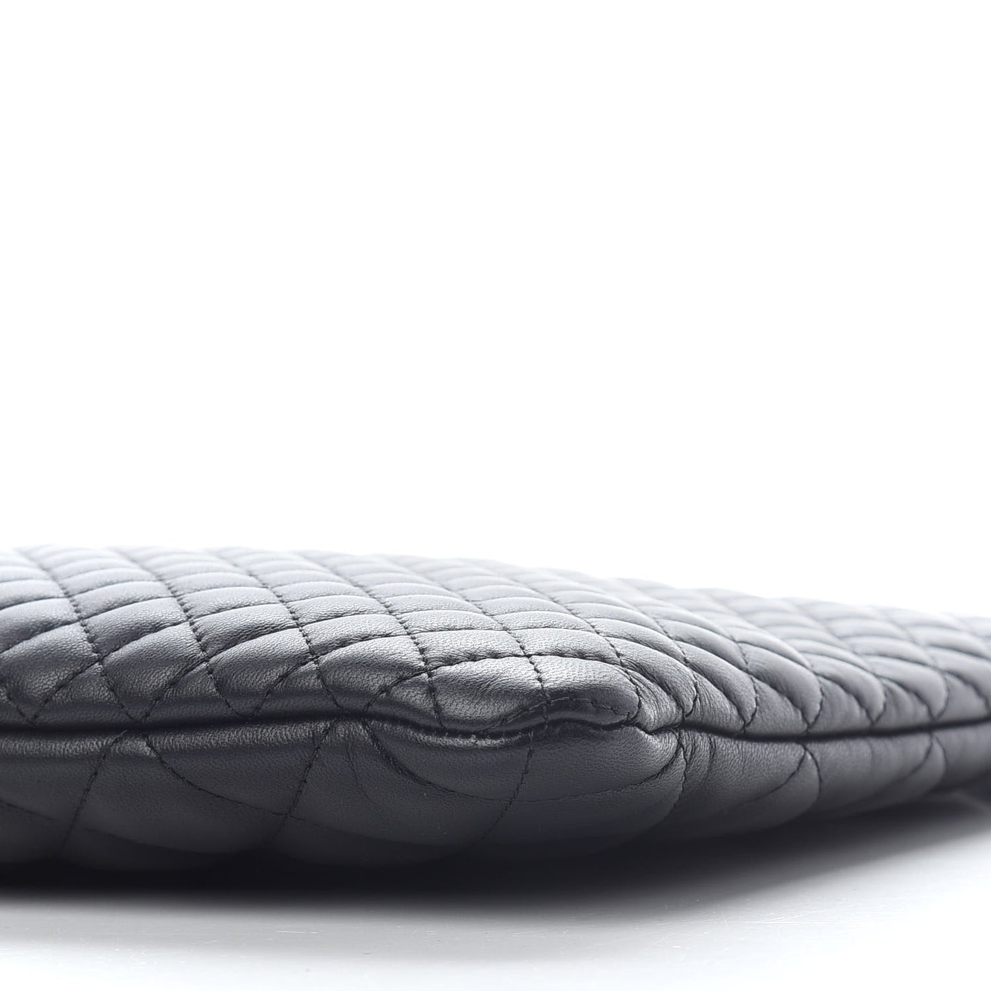 Lambskin Bi Quilted Large Cosmetic Case Black