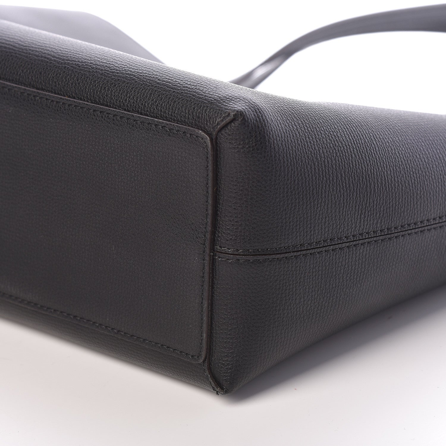 Burberry Grainy Calfskin Haymarket Check Medium Reversible Tote Black 10 of 13