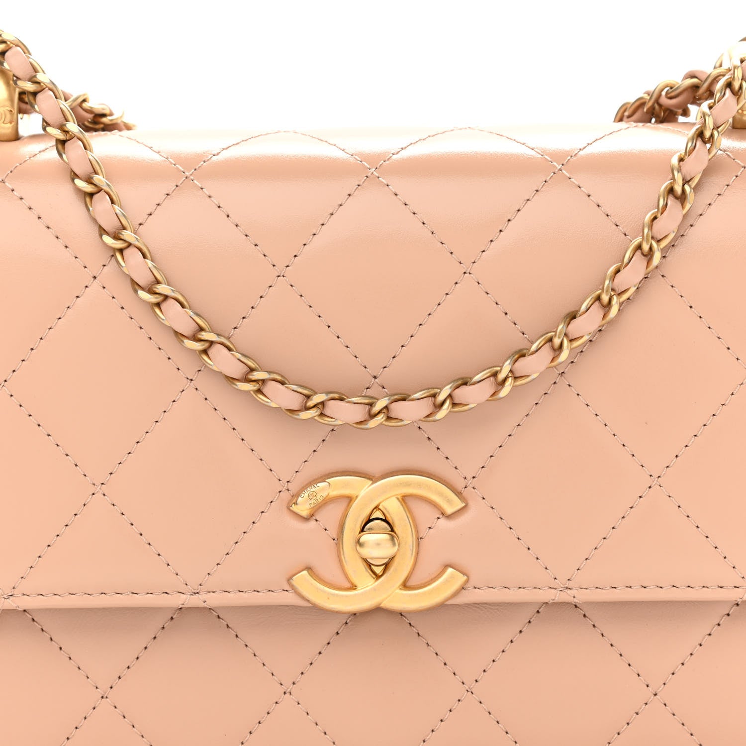 Chanel Calfskin Quilted Perfect Fit Flap Beige 8 of 11