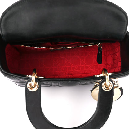 Christian Dior Lambskin Cannage Small Lucky Badges My Lady Dior Black 5 of 12