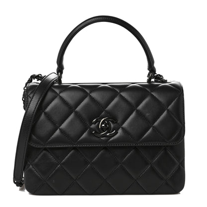Chanel Lambskin Quilted Small Trendy CC Dual Handle Flap Bag So Black 1 of 11