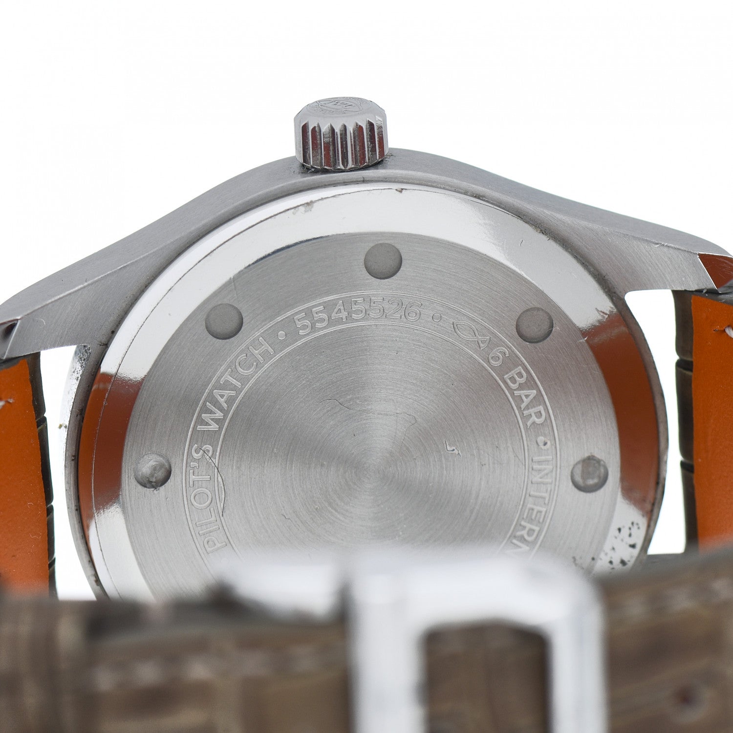 IWC Stainless Steel Alligator 36mm Pilot Automatic Watch Slate IW324001 3 of 4