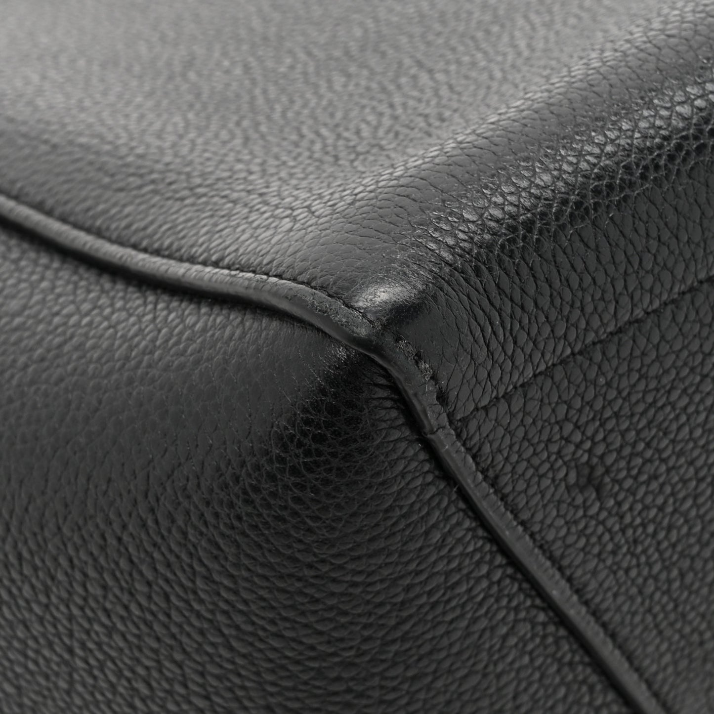 Soft Grained Calfskin Sangle Bucket Bag Black