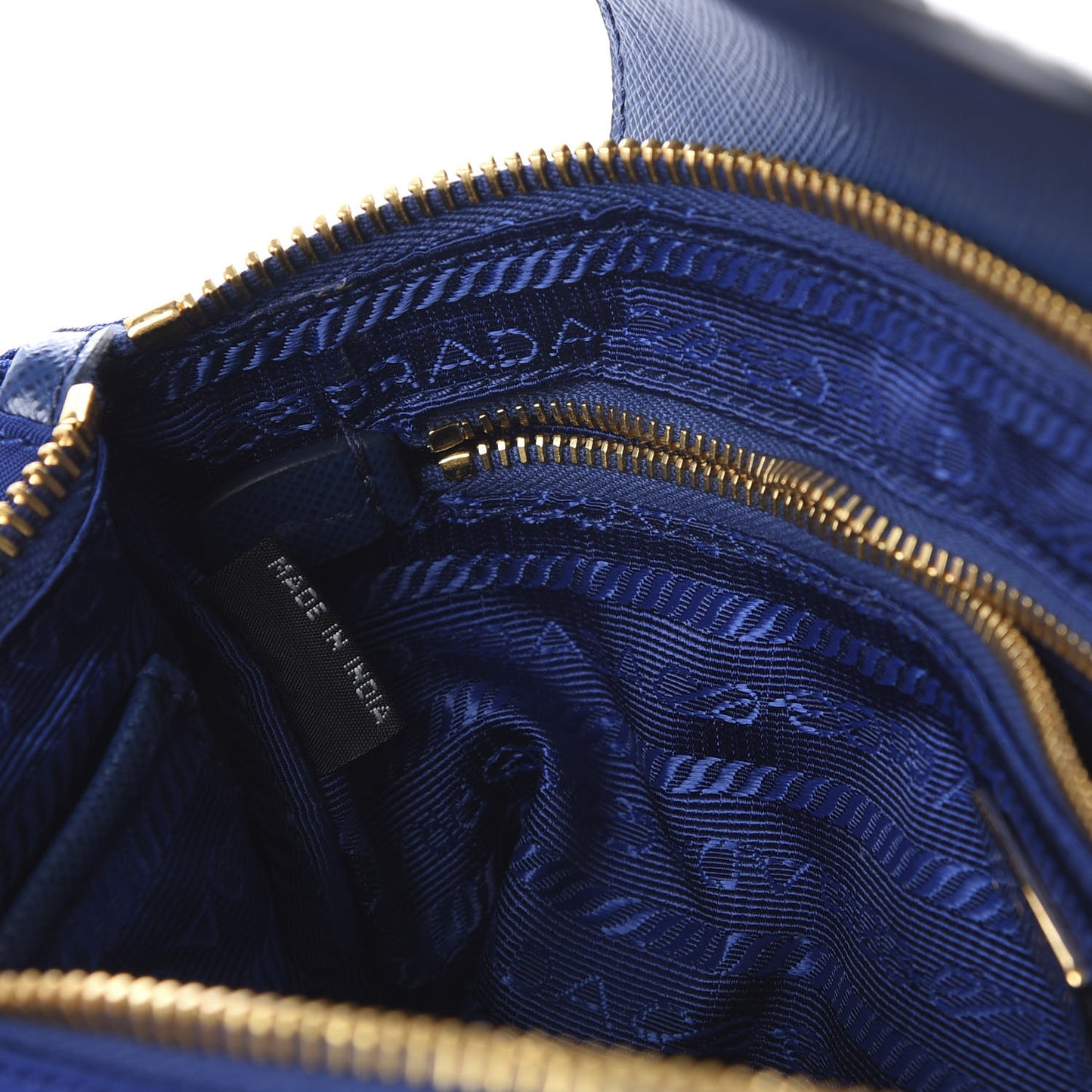 Tessuto Nylon Saffiano Crossbody Bag Bluette