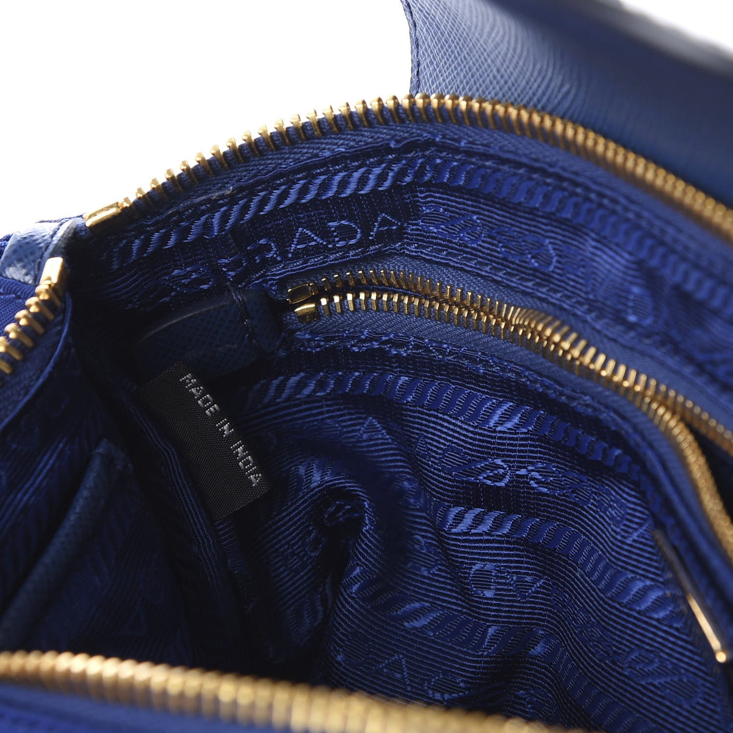 Prada Tessuto Nylon Saffiano Crossbody Bag Bluette 6 of 9