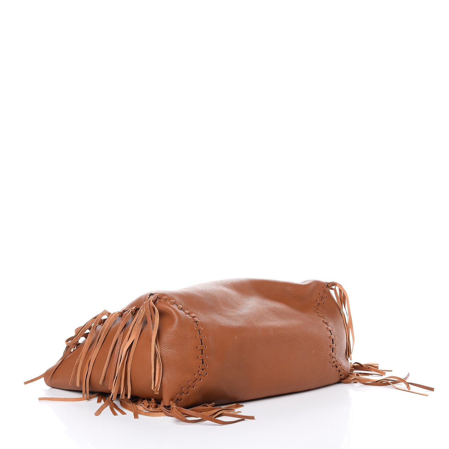 Valentino Garavani Grained Calfskin C-Rockee Fringe Tote Light Cuir 4 of 9
