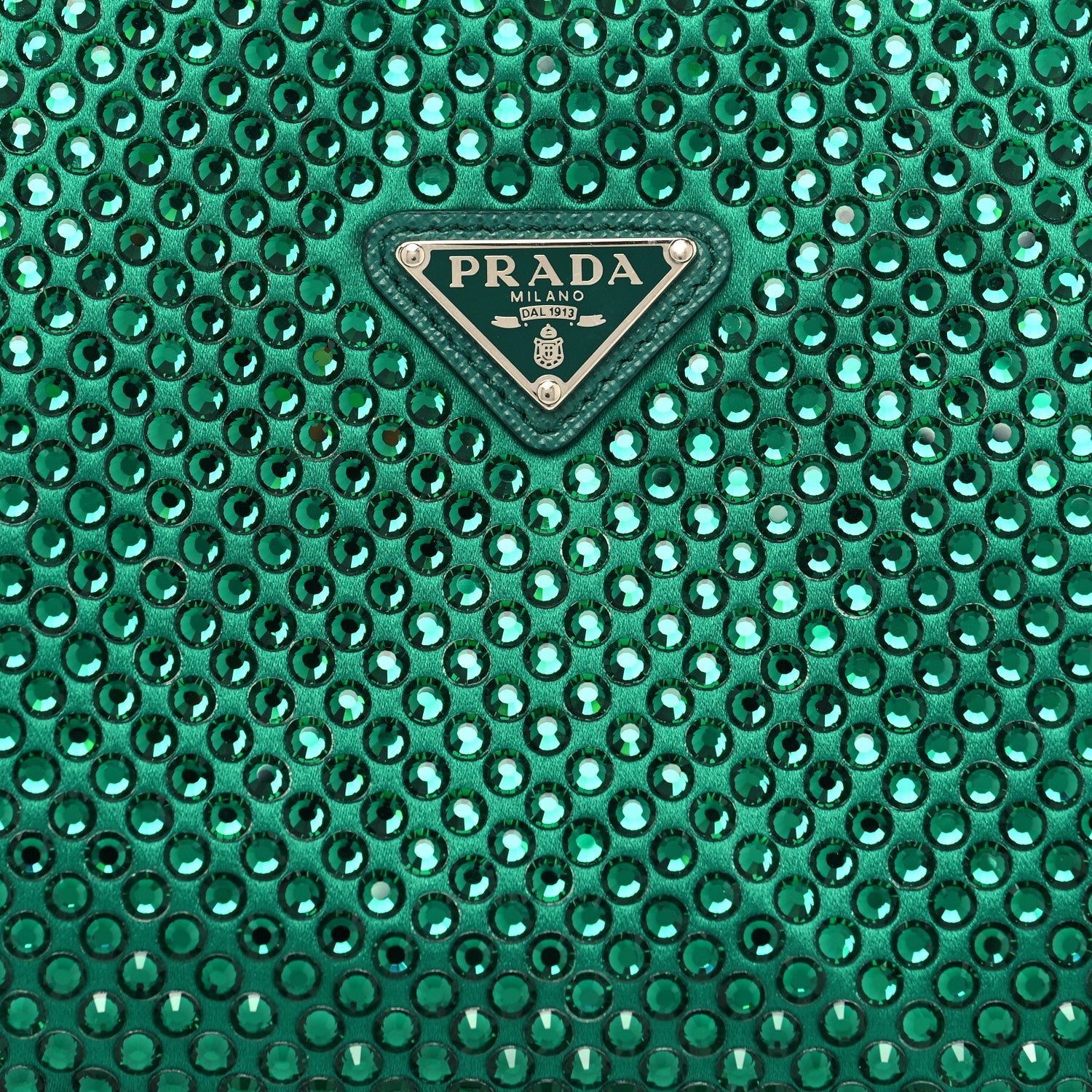 Prada Satin Crystal Mini Re-Edition 2000 Bag Mango 7 of 10