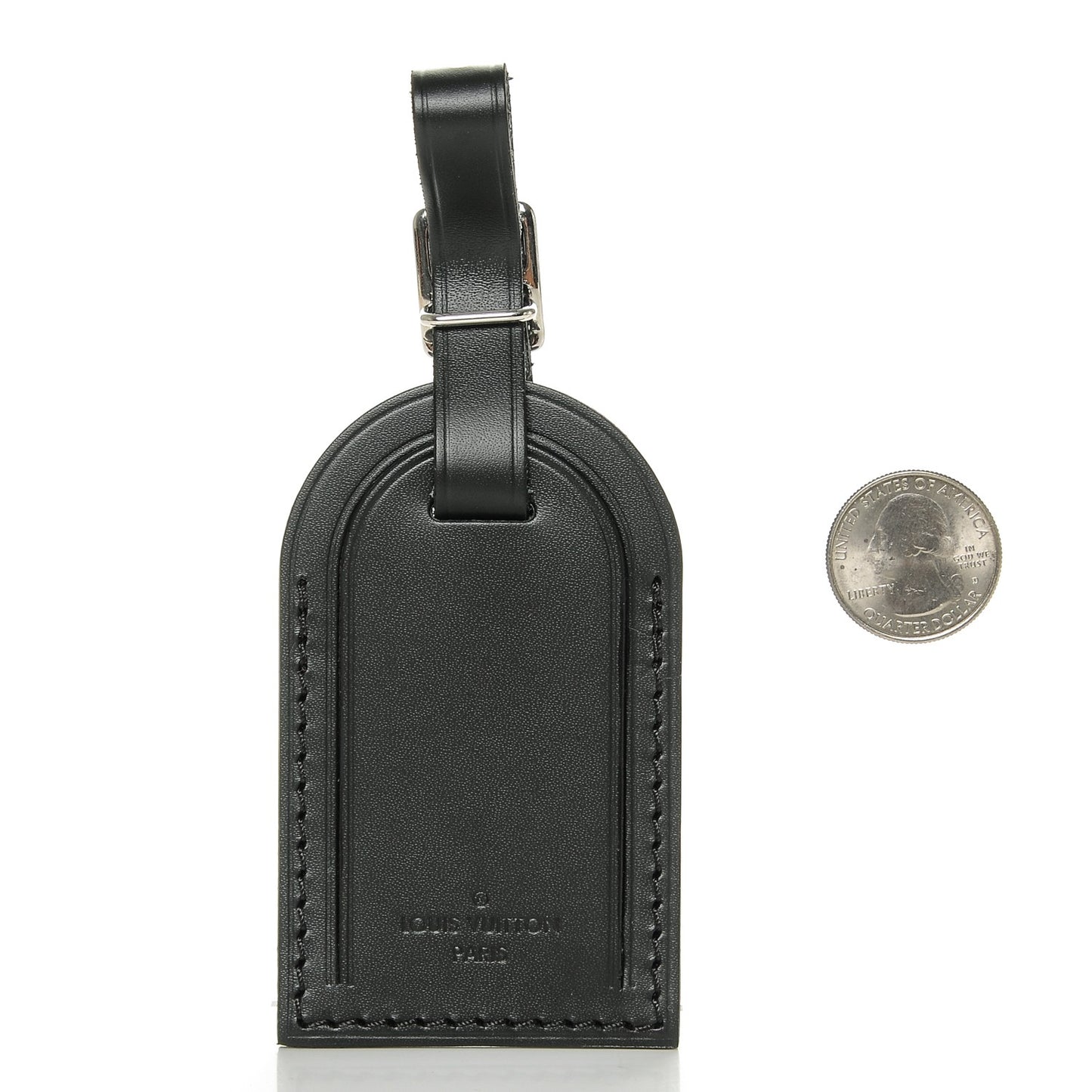 Calfskin Luggage Tag Black