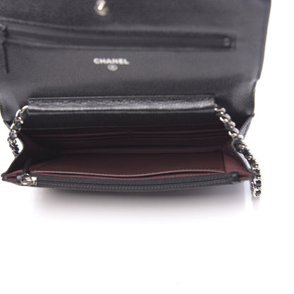 Chanel Caviar Quilted Wallet On Chain WOC Black 5 of 12