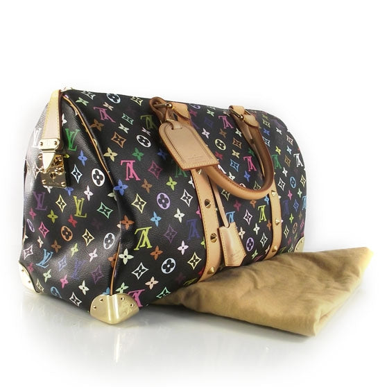 Louis Vuitton Monogram Multicolor Keepall 45 Black 3 of 10