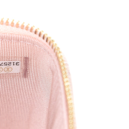 Chanel Iridescent Caviar Quilted Mini Pearl On Top Vanity Case With Chain Light Pink 7 of 7