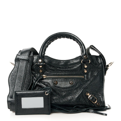 Balenciaga Agneau Classic Silver Hardware Mini City Black 3 of 11