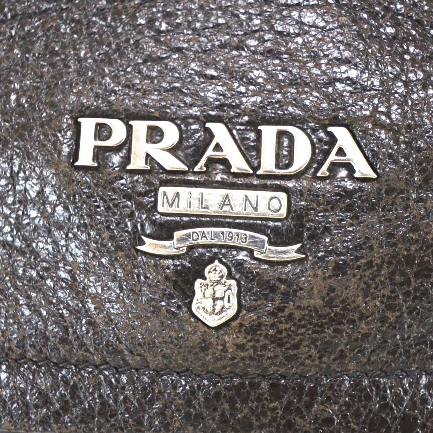 Prada Cervo Lux Chain Flap Hobo Ebano 7 of 10