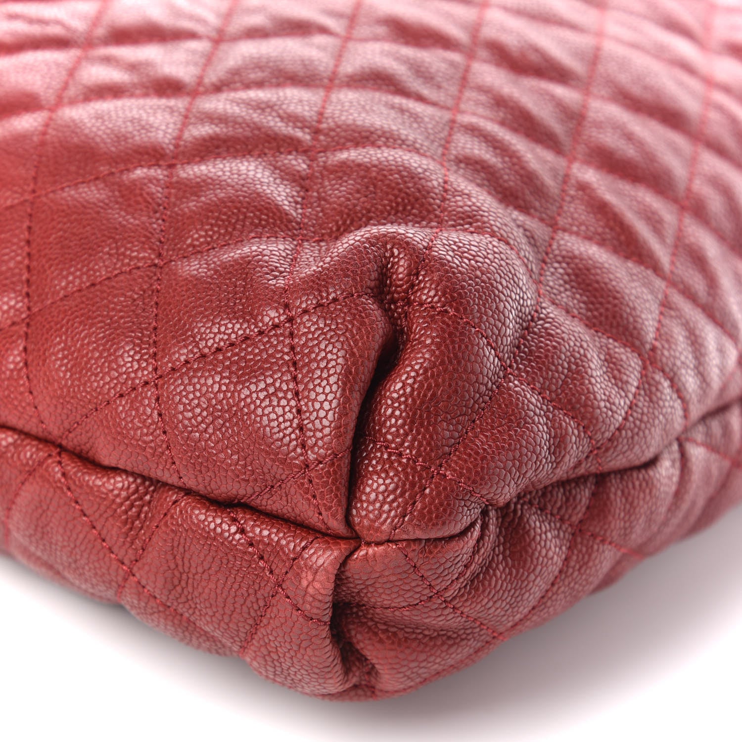 Chanel Caviar Quilted Large Elastic Tote Red 9 of 9