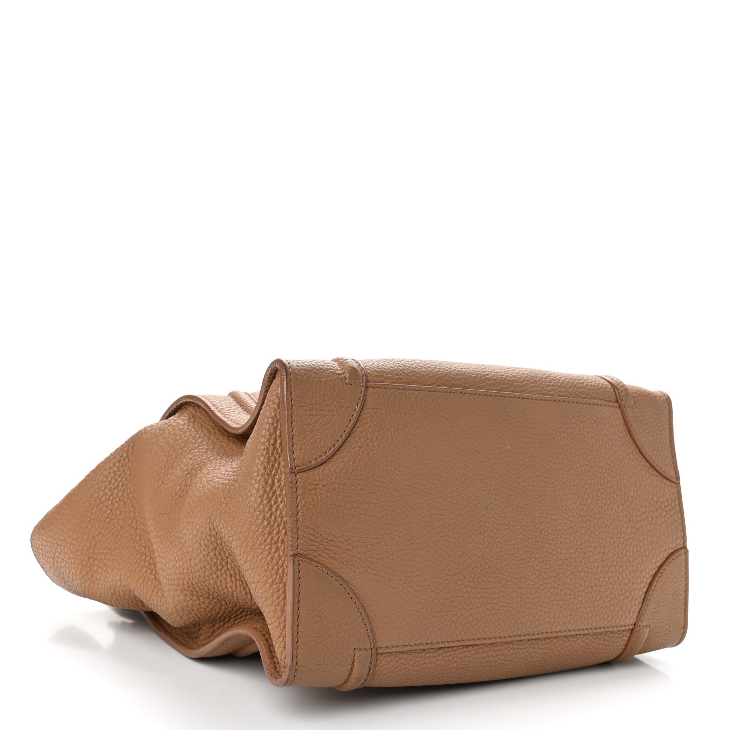 Celine Drummed Calfskin Mini Luggage Camel 3 of 7