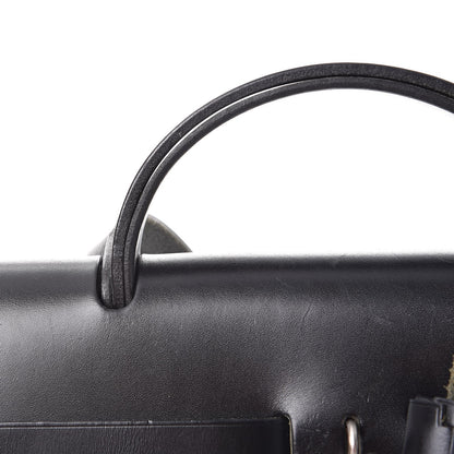 Hermes Toile Vache Calfskin Herbag 39 MM Black 14 of 22