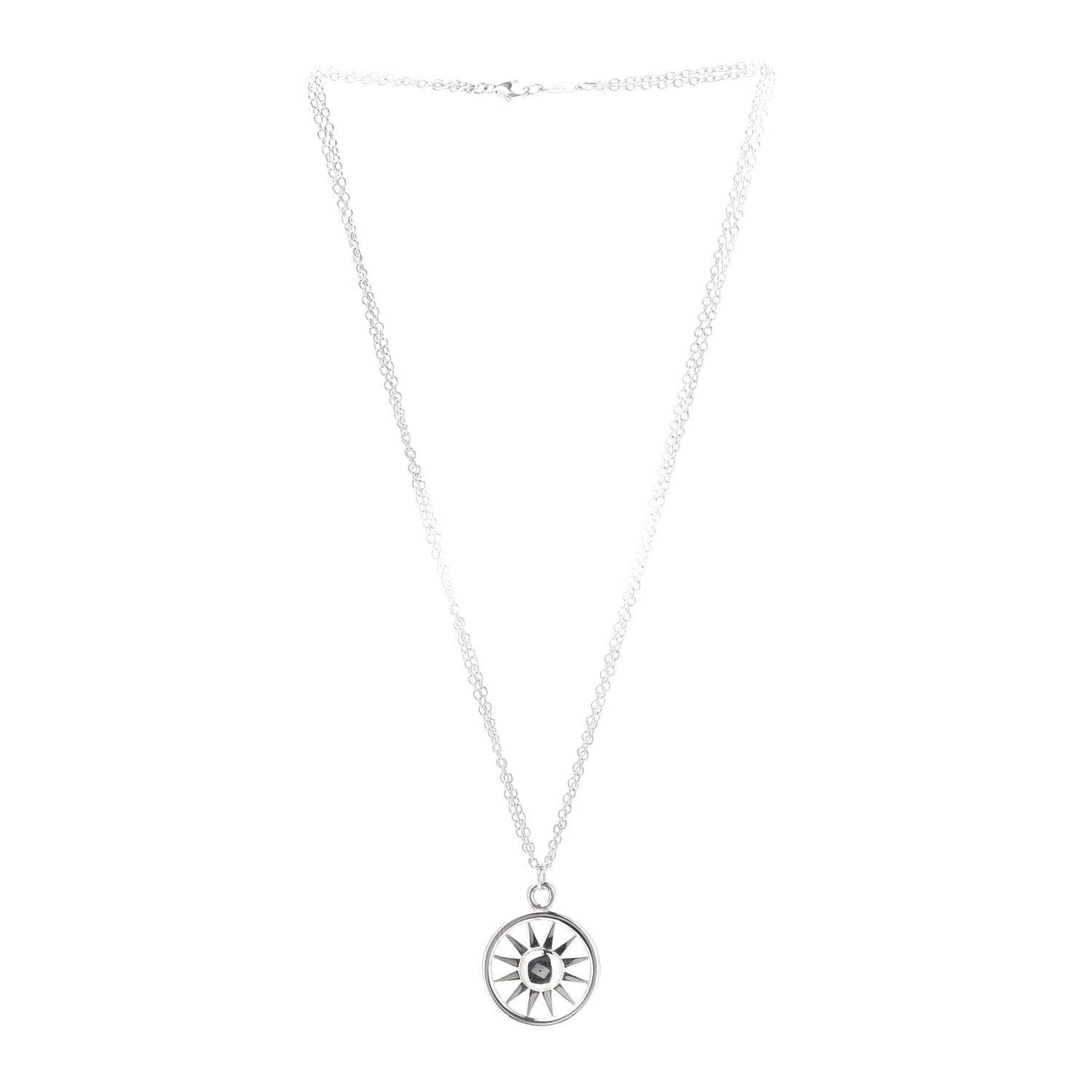 Sterling Silver Sun Pendant Necklace