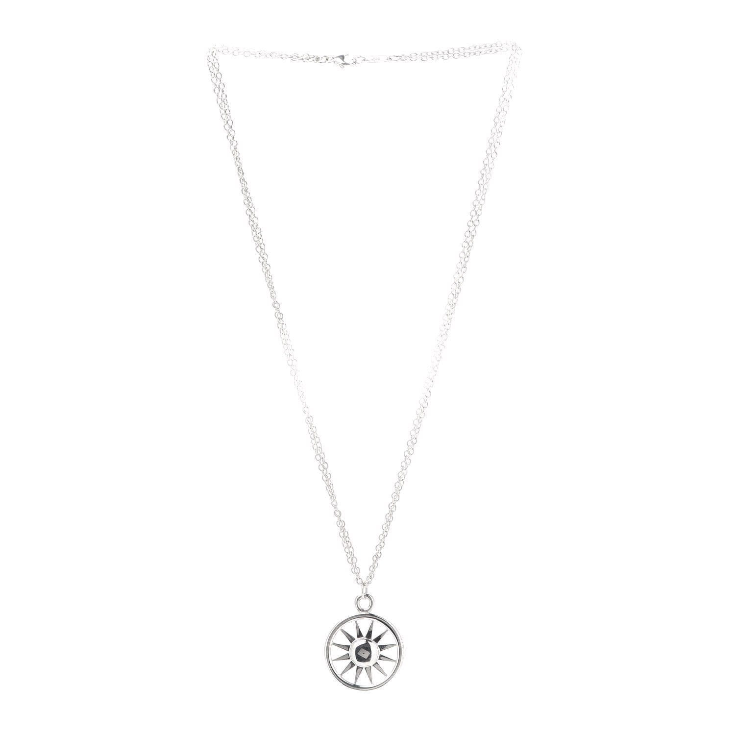 Tiffany Sterling Silver Sun Pendant Necklace 3 of 6