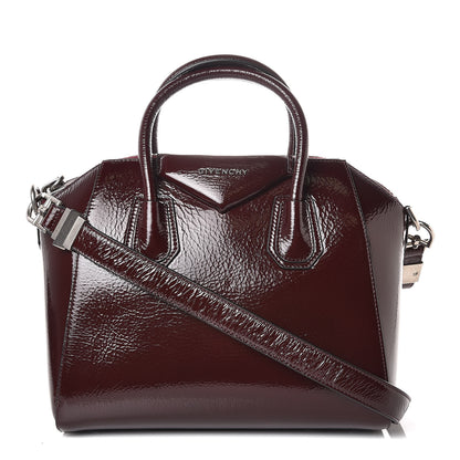 Givenchy Crinkled Patent Calfskin Small Antigona Aubergine 1 of 11