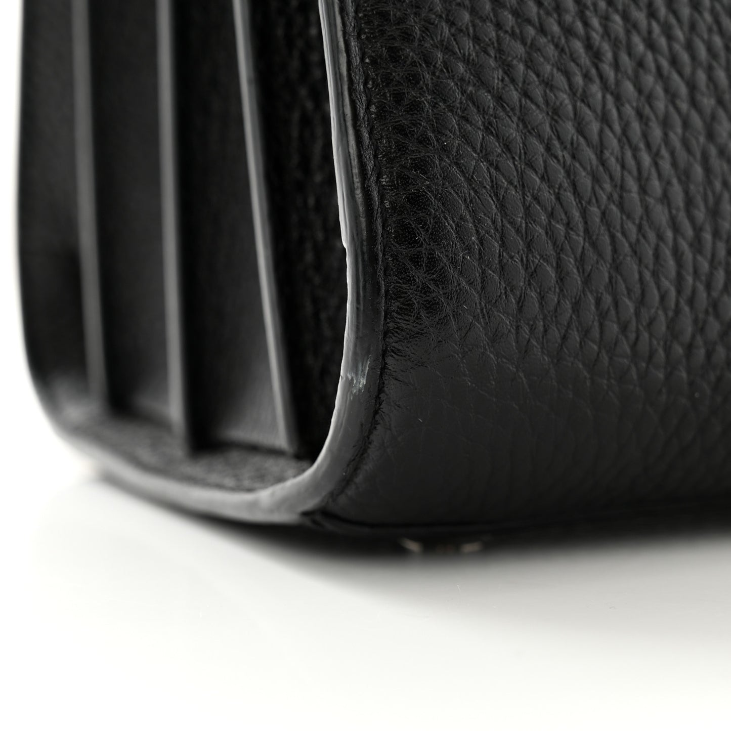 Grained Calfskin Small Sac De Jour Black