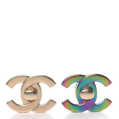 Chanel Metal CC Turnlock Interchangeable Earrings Gold 4 of 7