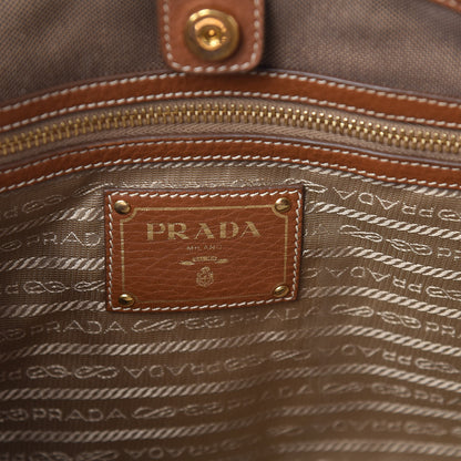 Prada Jacquard Logo Tote Corda Brandy 6 of 10