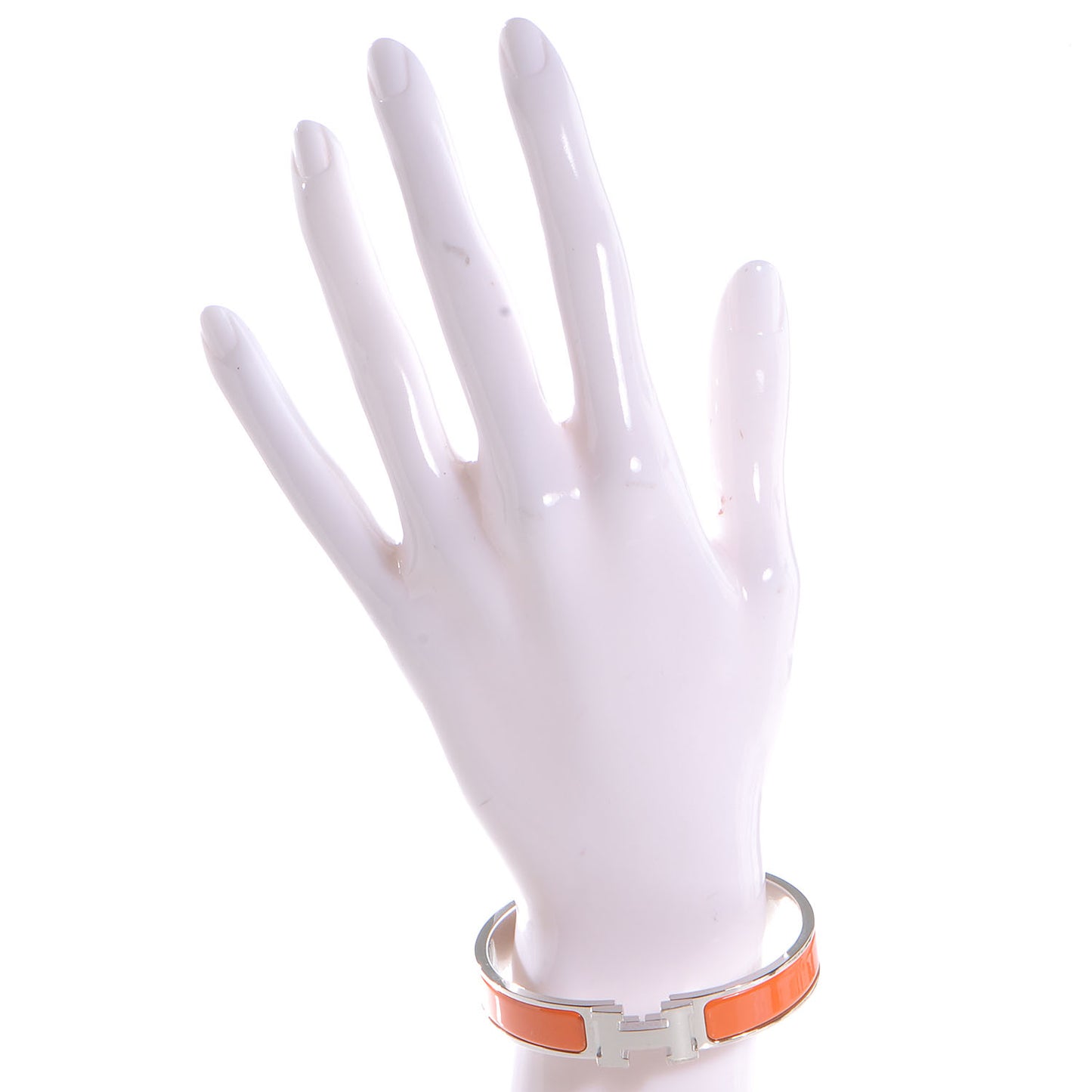 Narrow Enamel Clic Clac H Bracelet PM Orange